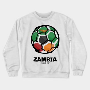 Zambia Football Country Flag Crewneck Sweatshirt